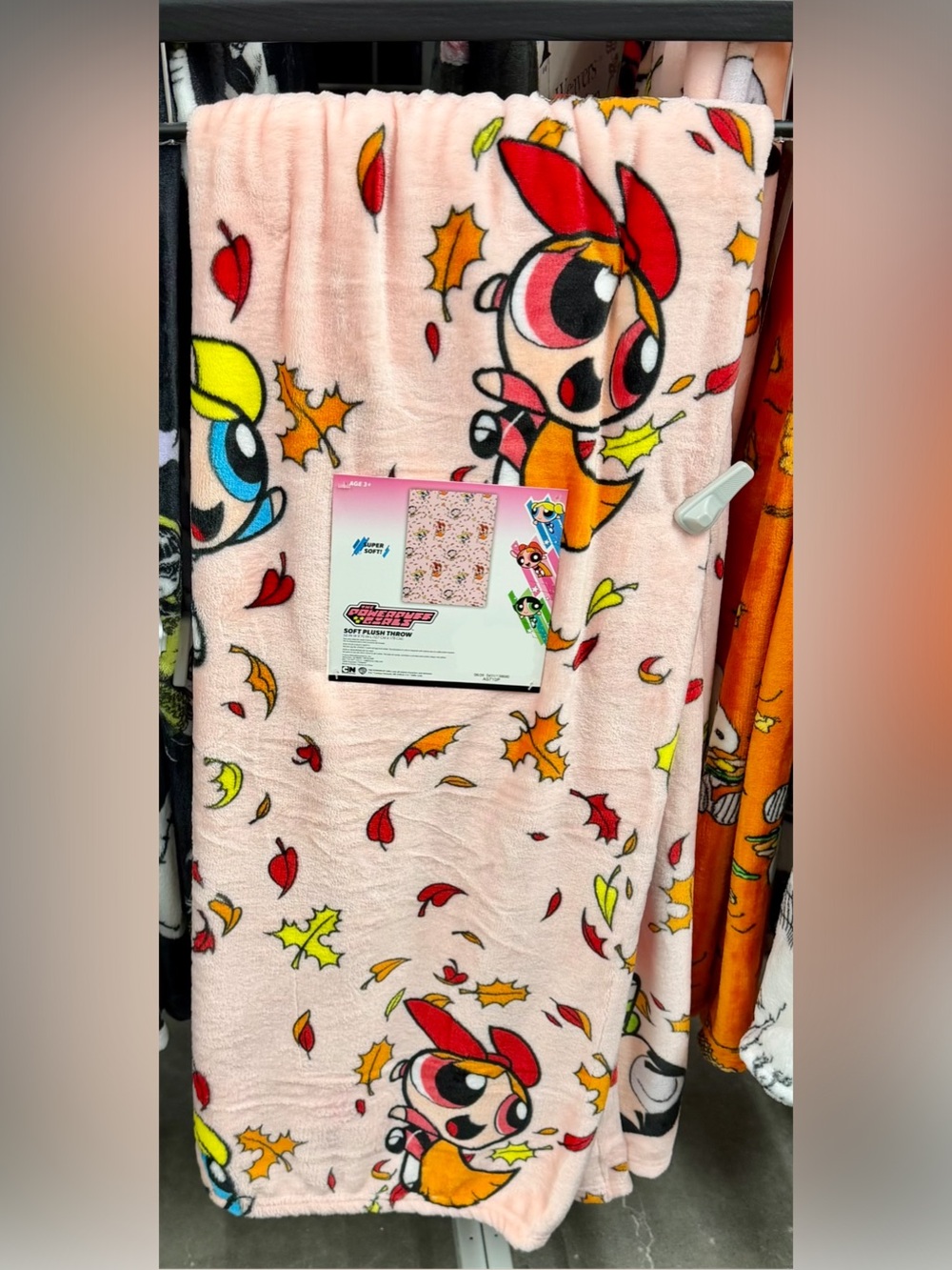 powerpuff girls fall plush blanket throw